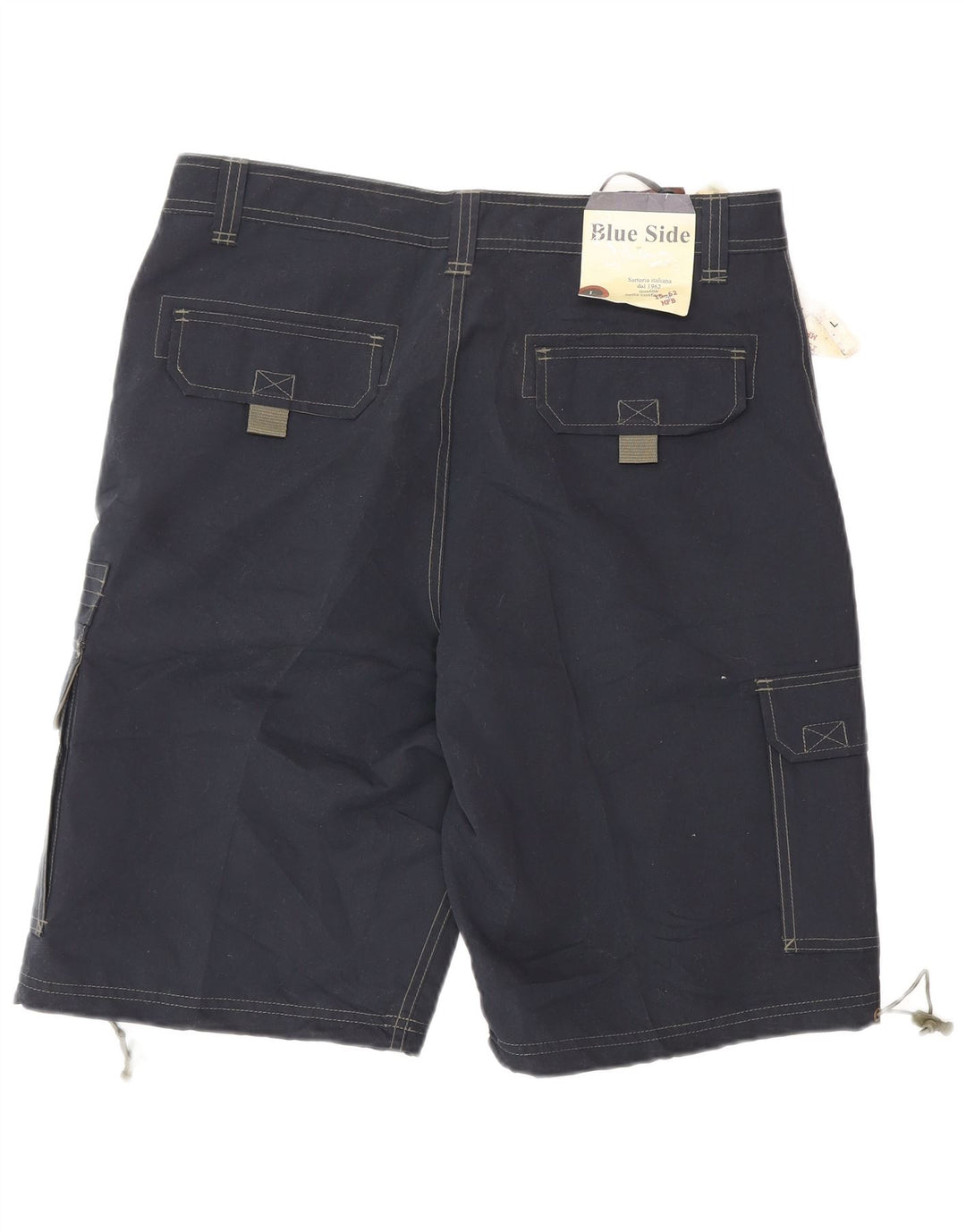 Pantaloni scurți cargo pentru bărbați Blue Side, mari W34, poliester bleumarin