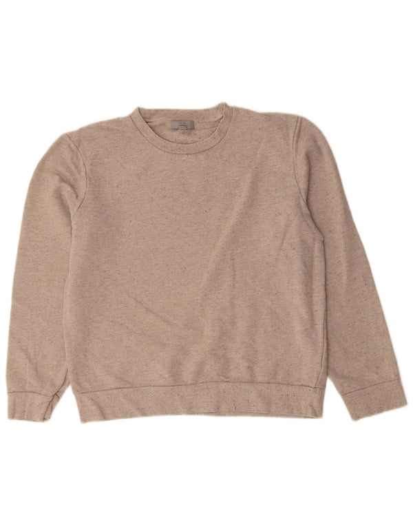 Pulover de hanorac Cos pentru femei UK 14 Medium Bej Bumbac cu pete