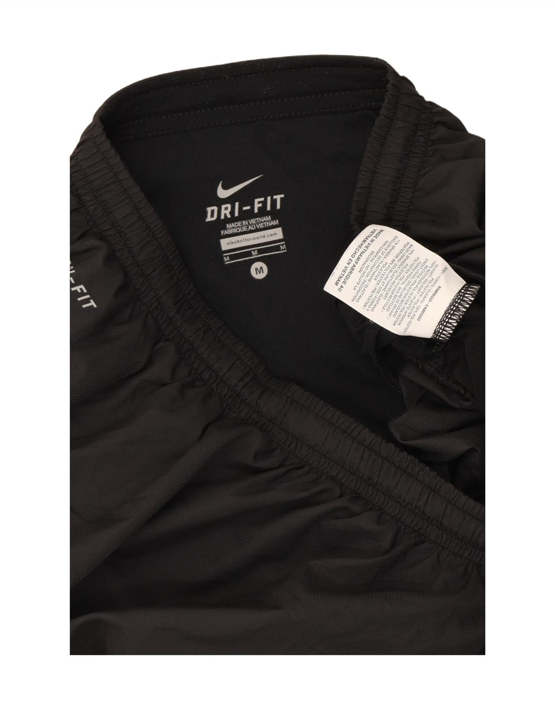 Pantaloni scurți sport Nike Dri Fit pentru bărbați, poliester cu dungi medii, negre