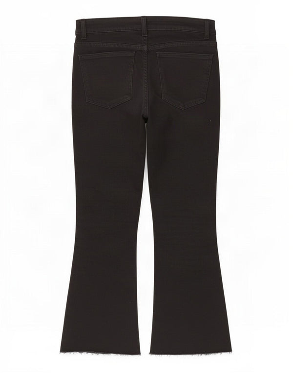 Blugi Zara Femei Crop Bootcut EU 40 Medium W30 L25 Negri