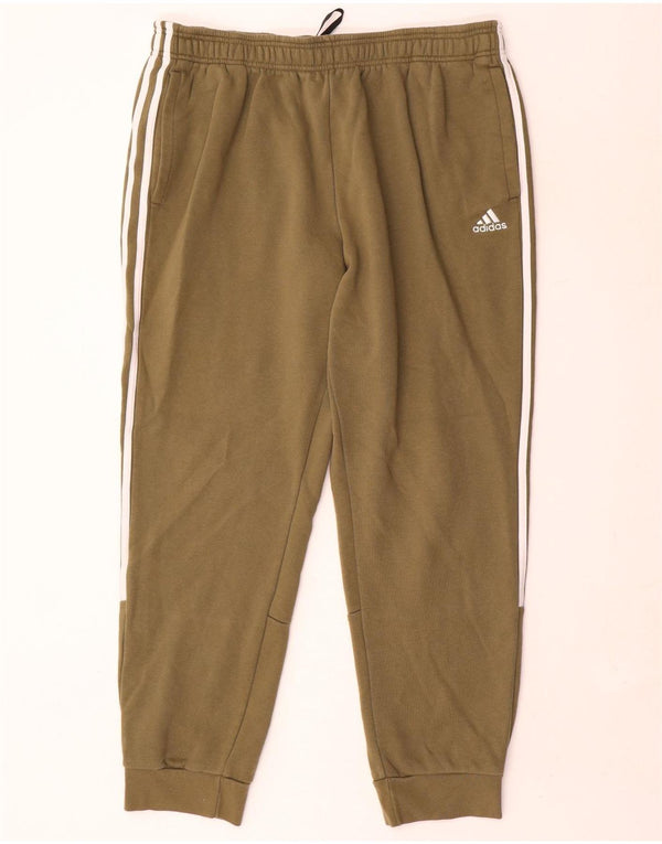Pantaloni de trening pentru bărbați Adidas Pantaloni de jogging XL Kaki Bumbac