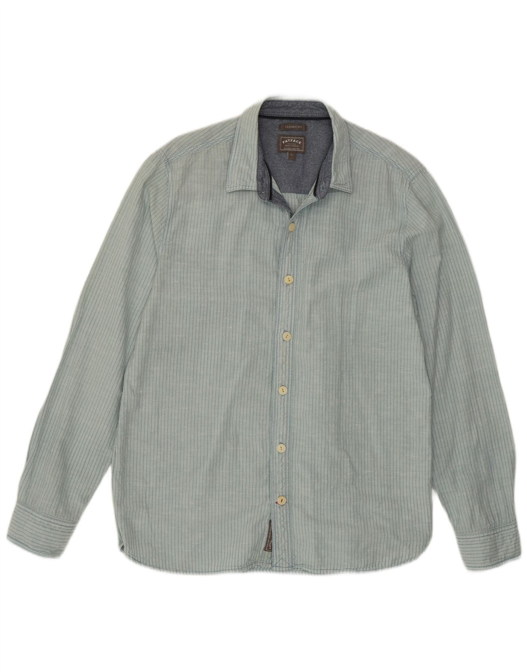 Cămașă pentru bărbați Fat Face Classic Fit, lenjerie mare cu dungi albastre