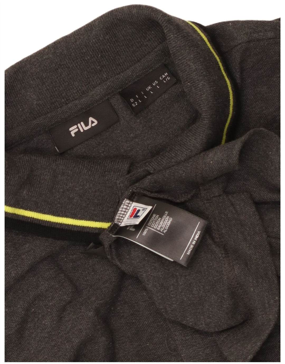 Tricou polo Fila pentru bărbați, mare, gri bumbac
