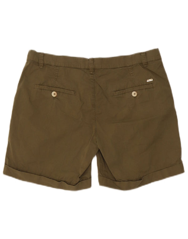 Pantaloni scurți chino Massimo Dutti pentru femei, cu ajustare lejeră, EU 38 Small W28 Kaki Bumbac