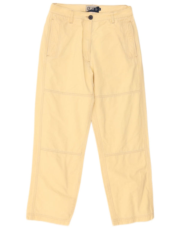 Pantaloni chino vintage pentru femei cu talie înaltă IT 44 Medium W30 L28 Galben