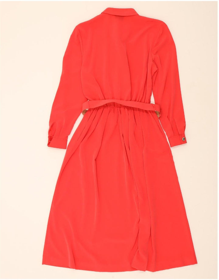 ANNA MAXWELL Womens Maxi A-Line Dress UK 12 Medium Red Polyester Vintage Anna Maxwell and Second-Hand Anna Maxwell from Messina Hembry 
