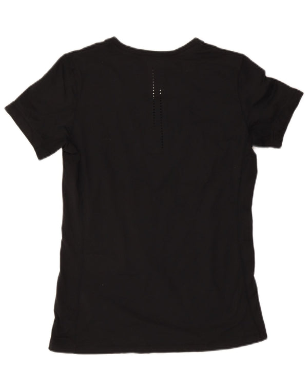 Tricou grafic Nike Dri Fit pentru femei Top UK 14 Poliester negru mare