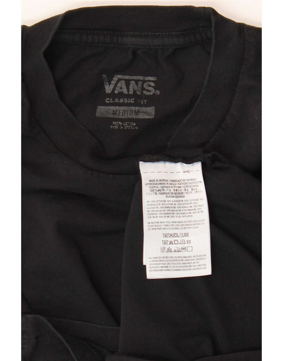 Tricou Vans Classic Fit Top Bumbac Negru Mediu