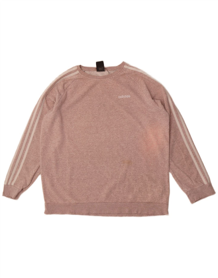 Hanorac pentru bărbați Adidas Jumper mare bumbac roz