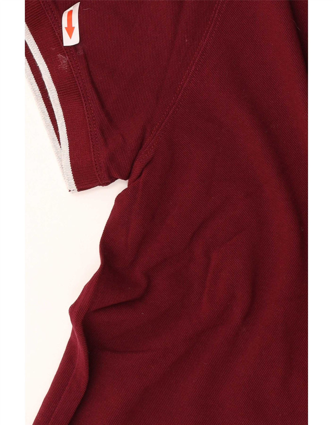 Cămașă polo Massimo Dutti pentru bărbați, bumbac cu dungi Burgundy mediu