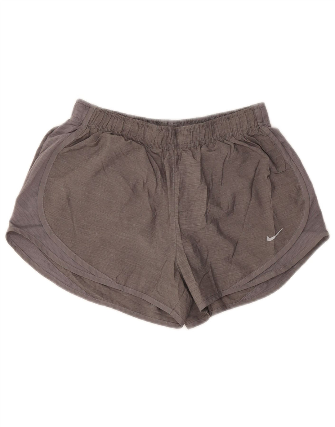 Pantaloni scurti sport NIKE Dri Fit pentru femei UK 14 Medium Gri Poliester
