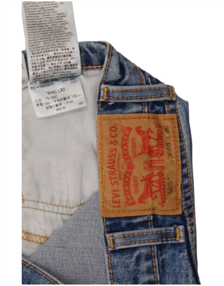 Blugi drepti pentru bărbați Levi's 505 W40 L30 Bumbac albastru