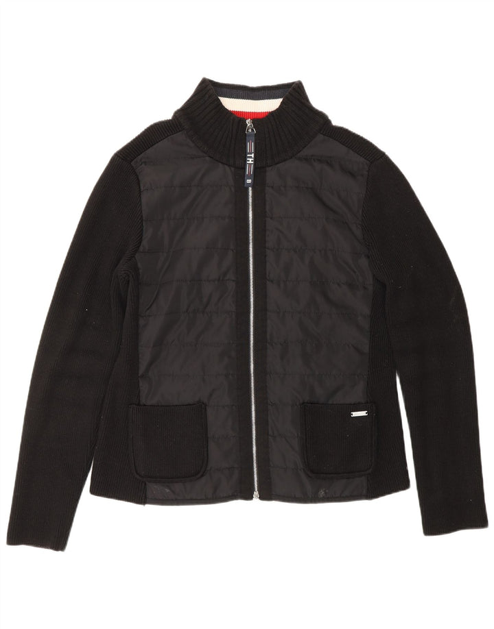 Pulover cardigan pentru femei TOMMY HILFIGER UK 10 Poliester negru mic