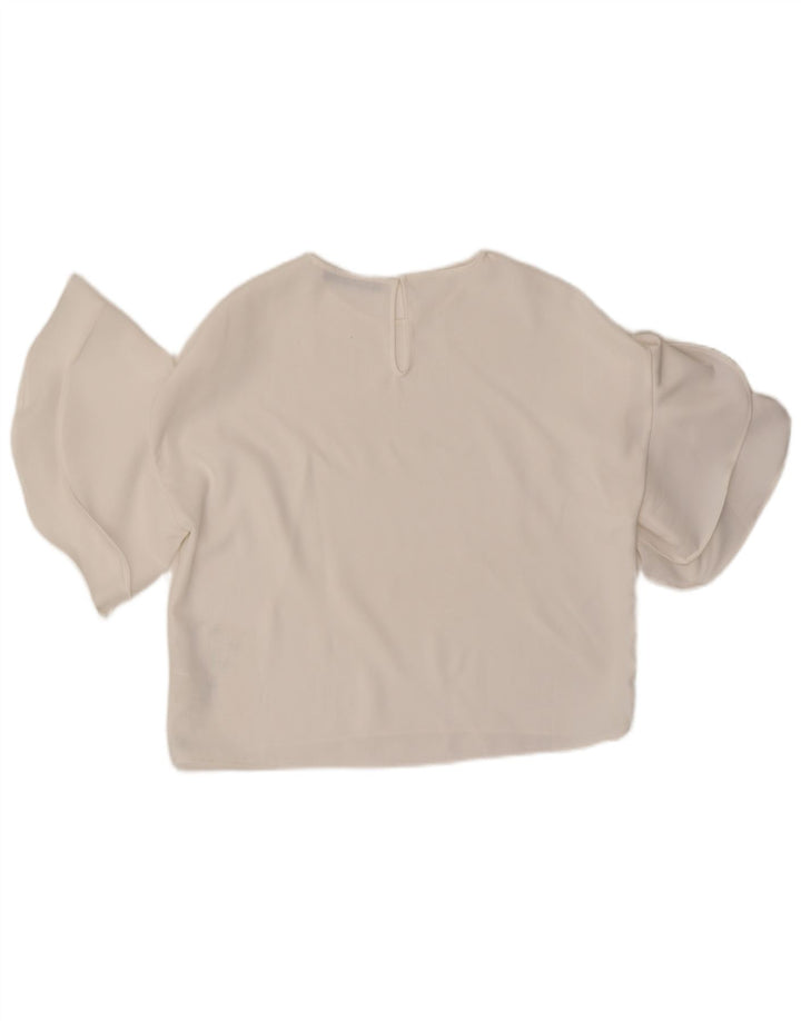 Bluză supradimensionată pentru femei Batwing Zara UK 10 Poliester alb mic