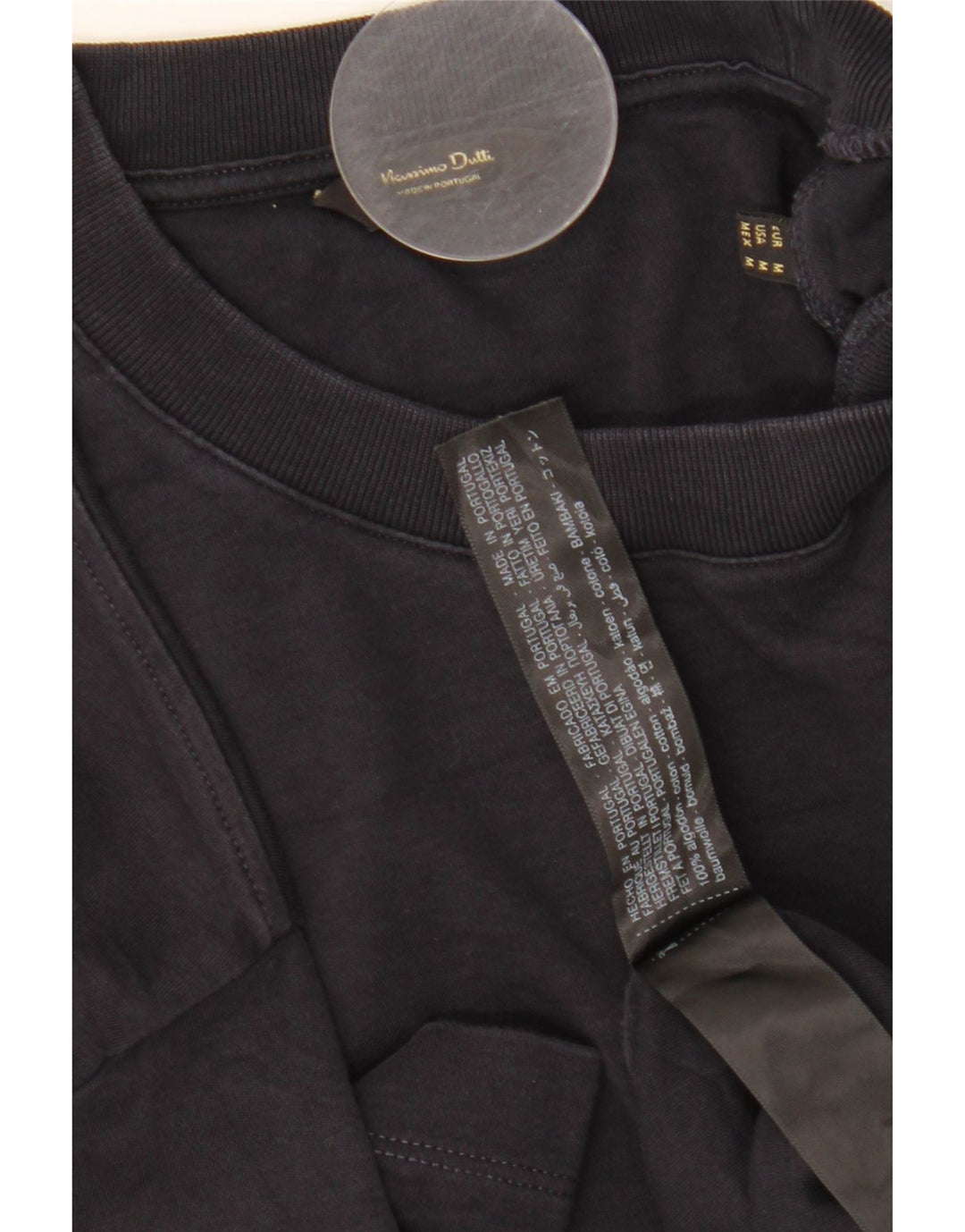 Massimo Dutti Tricou Bărbați Top Mediu Negru Bumbac