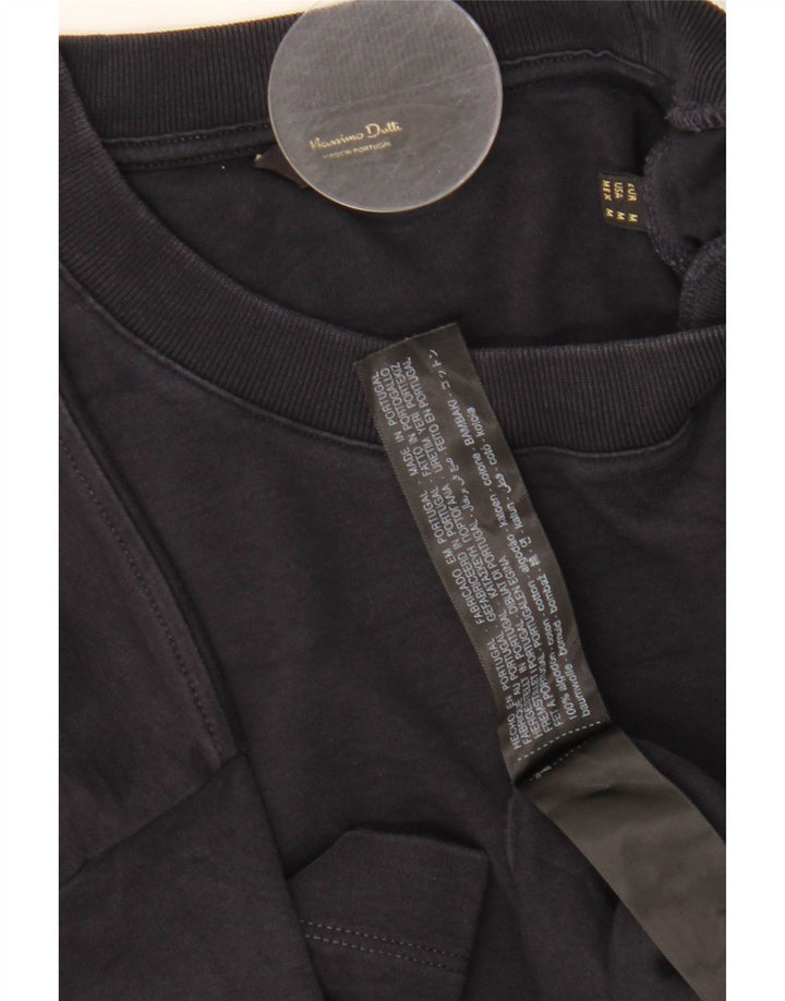 Massimo Dutti Tricou Bărbați Top Mediu Negru Bumbac