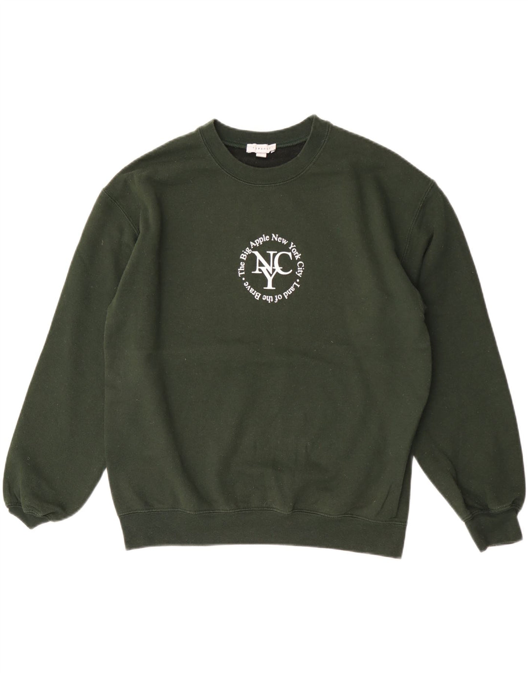 Pulover cu grafic pentru femei Topshop UK 14 verde mediu