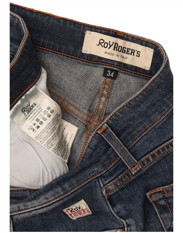 Blugi slim pentru bărbați Roy Rogers Distressed W34 L29 Bumbac albastru