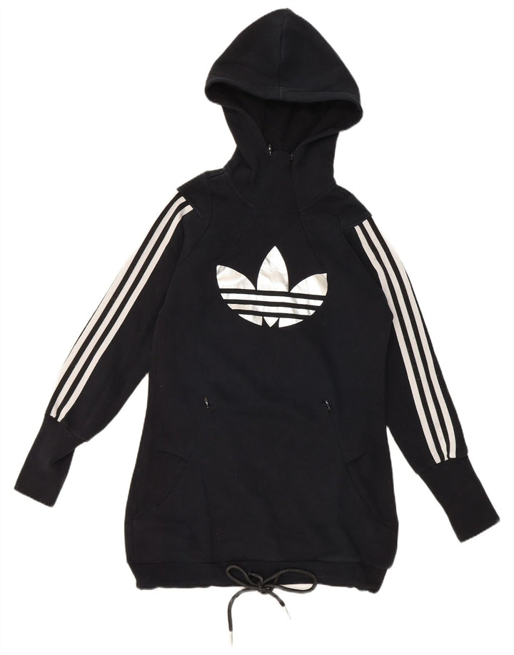 Pulover cu glugă grafic Adidas pentru femei IT 44 Medium Black