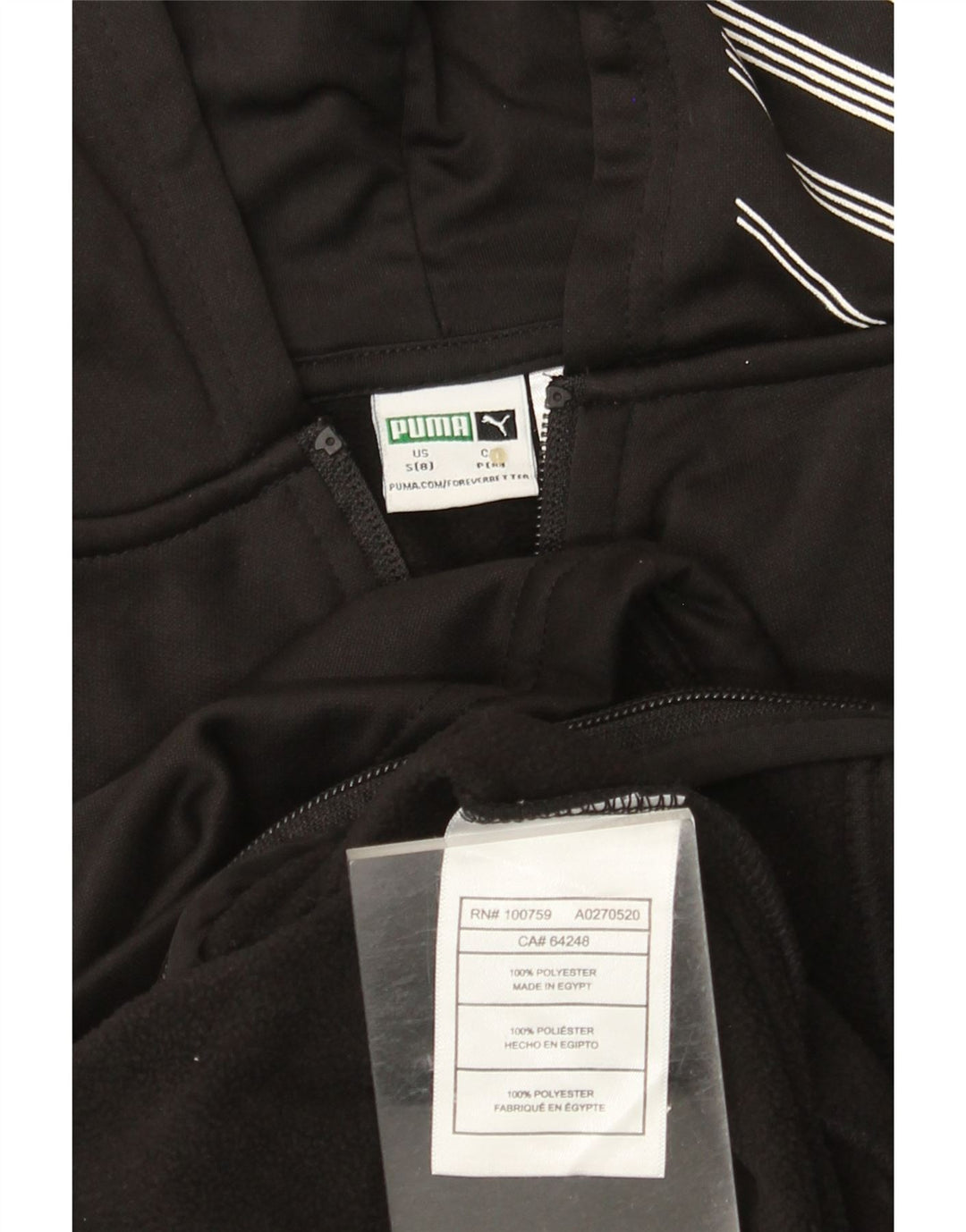 Pulover pentru fete PUMA Graphic Zip Hoodie 7-8 ani Poliester negru mic