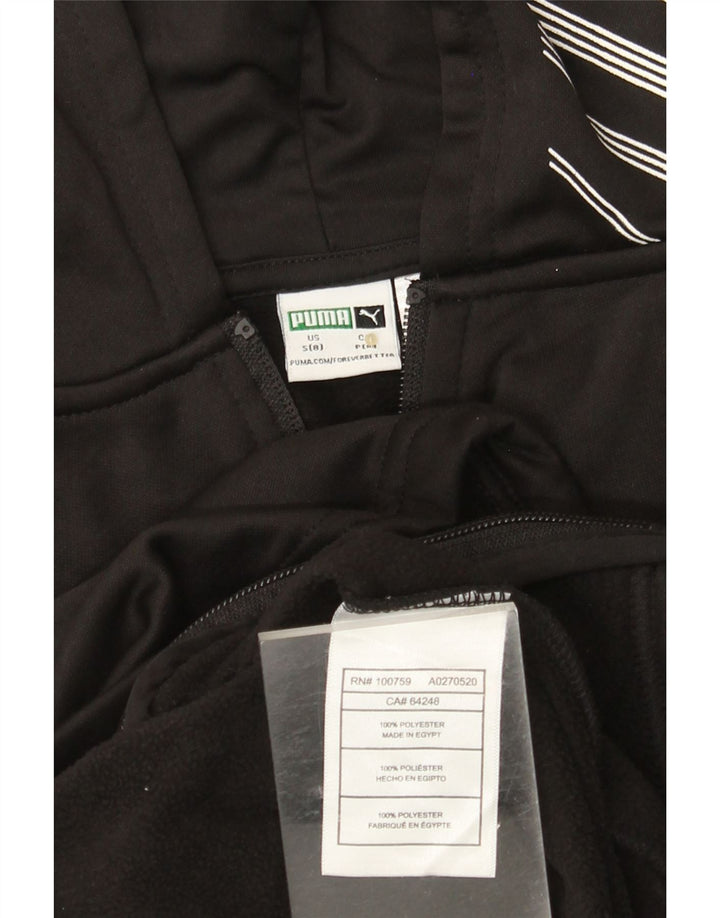 Pulover pentru fete PUMA Graphic Zip Hoodie 7-8 ani Poliester negru mic