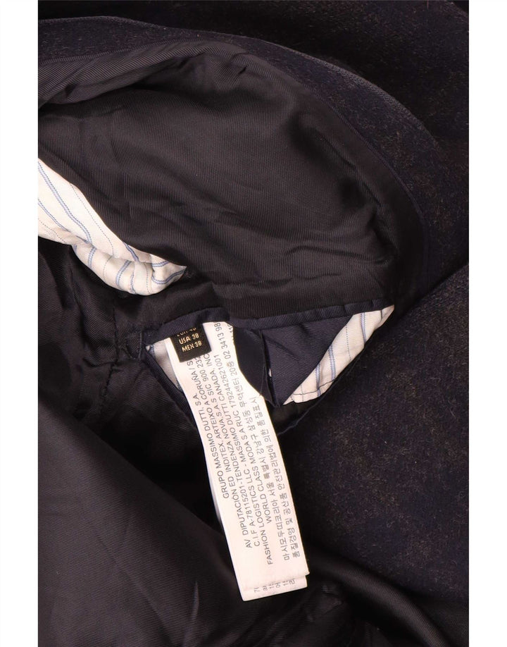 Pardesiu Massimo Dutti Bărbați EU 48 Mediu Lână cu carouri bleumarin