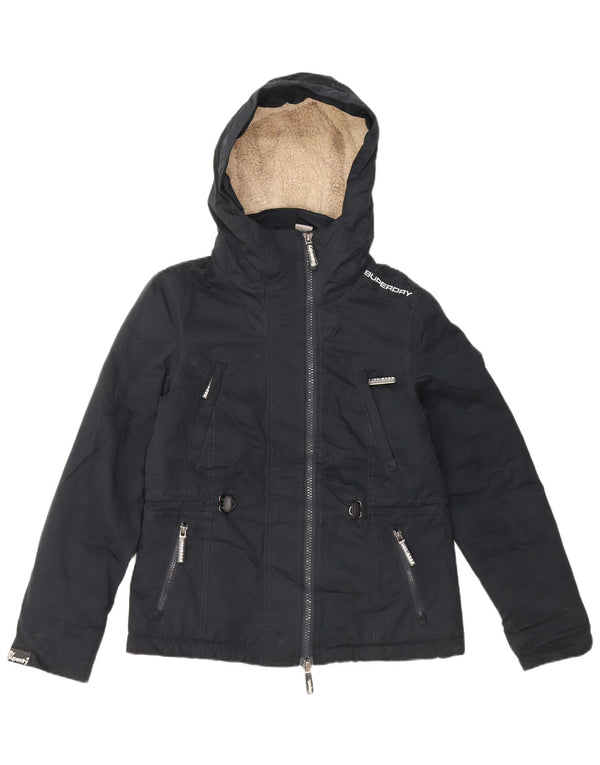 SUPERDRY Jachetă Windbreaker cu grafică pentru femei UK 14 Medium Bleumarin
