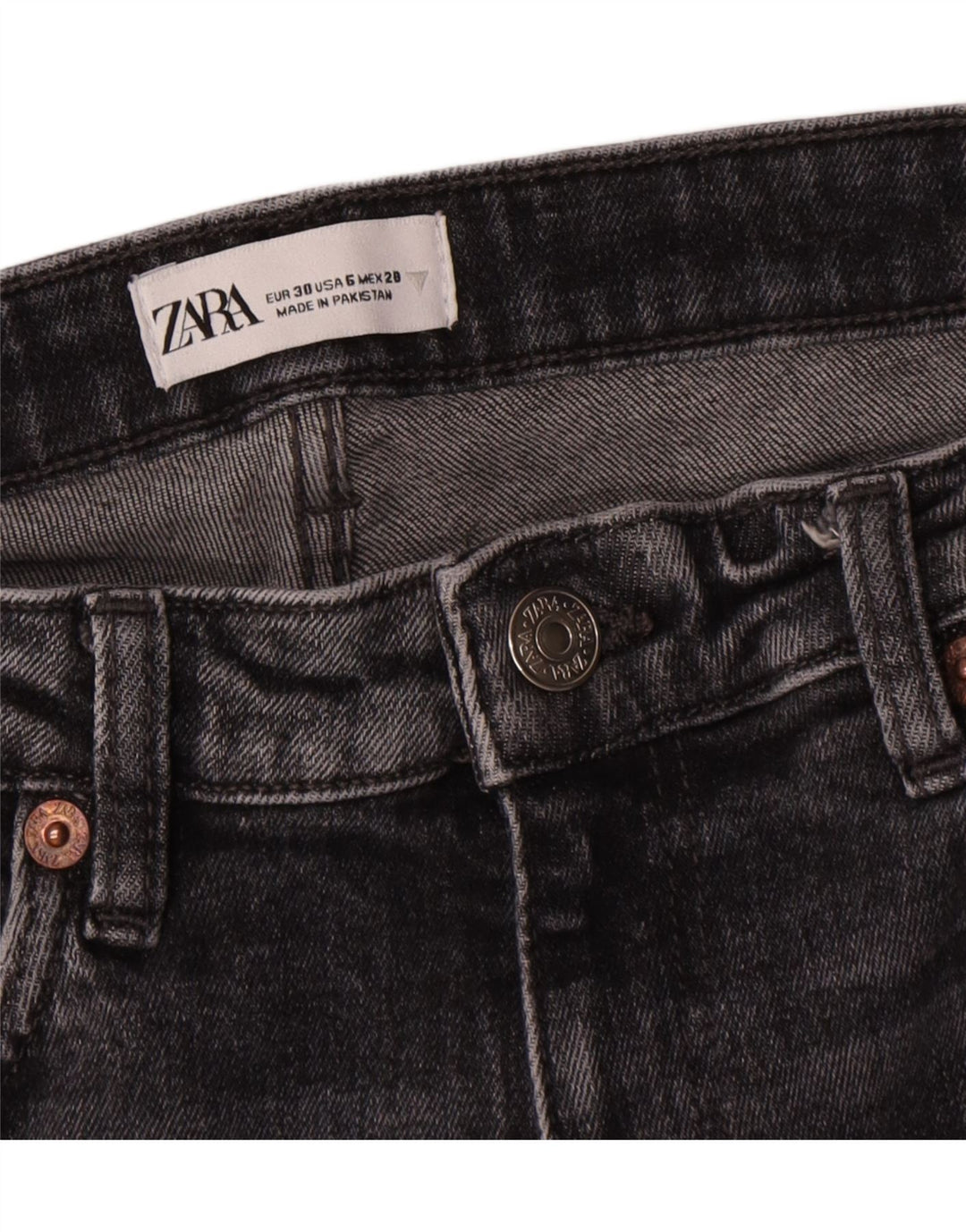 Blugi Bootcut pentru Damă Zara EU 38 Mici W28 L26 Gri