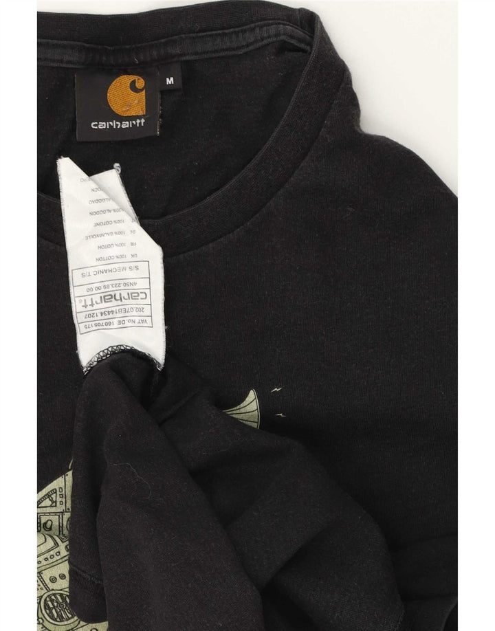 Tricou grafic pentru bărbați Carhartt Top mediu din bumbac negru