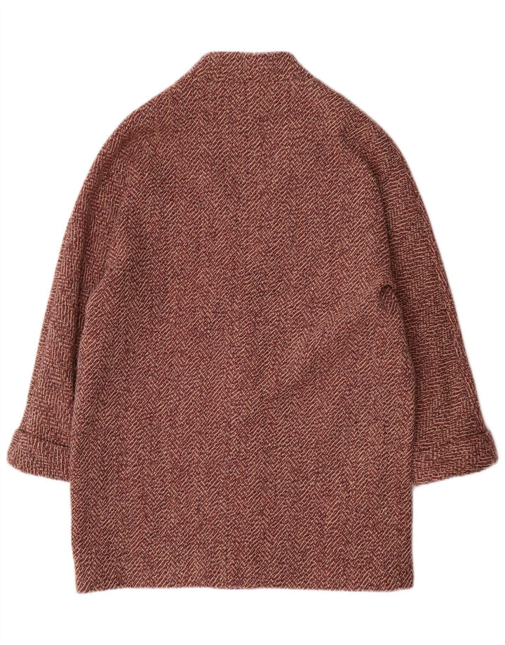 Palton Massimo Dutti pentru femei UK 14 Medium Red Herringbone Viscose