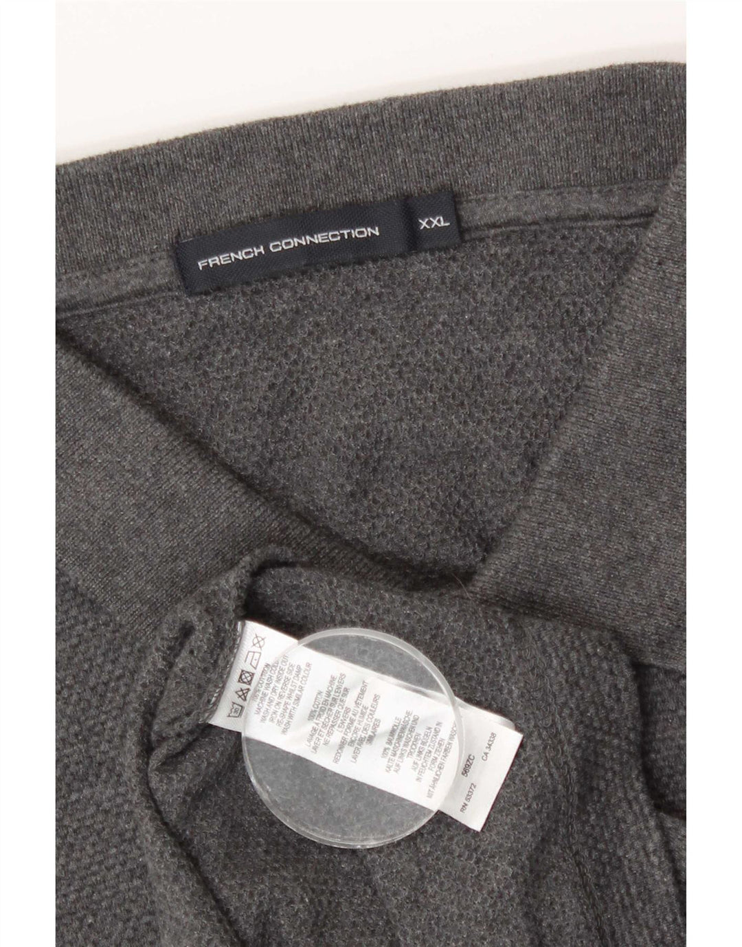 Tricou polo pentru bărbați French Connection 2XL bumbac gri