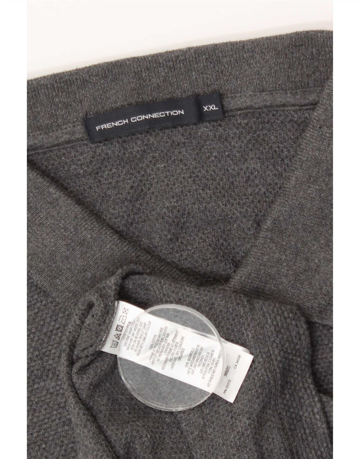 Tricou polo pentru bărbați French Connection 2XL bumbac gri