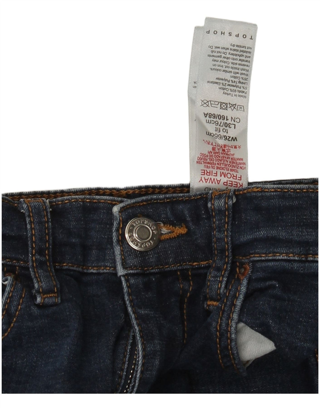 Blugi evazați pentru femei Topshop L26 L29 Bumbac albastru