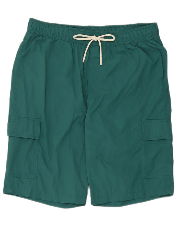 Marks & Spencer Pantaloni scurți de înot cargo pentru bărbați, poliamidă verde medie