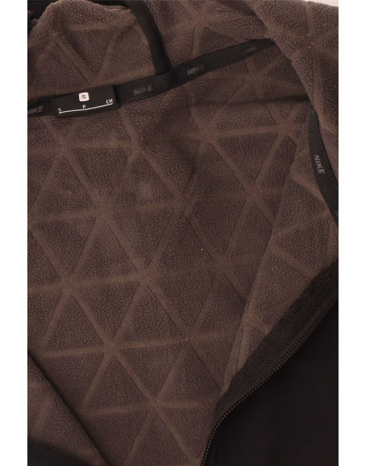 Pulover Nike pentru bărbați, cu fermoar, poliester, negru