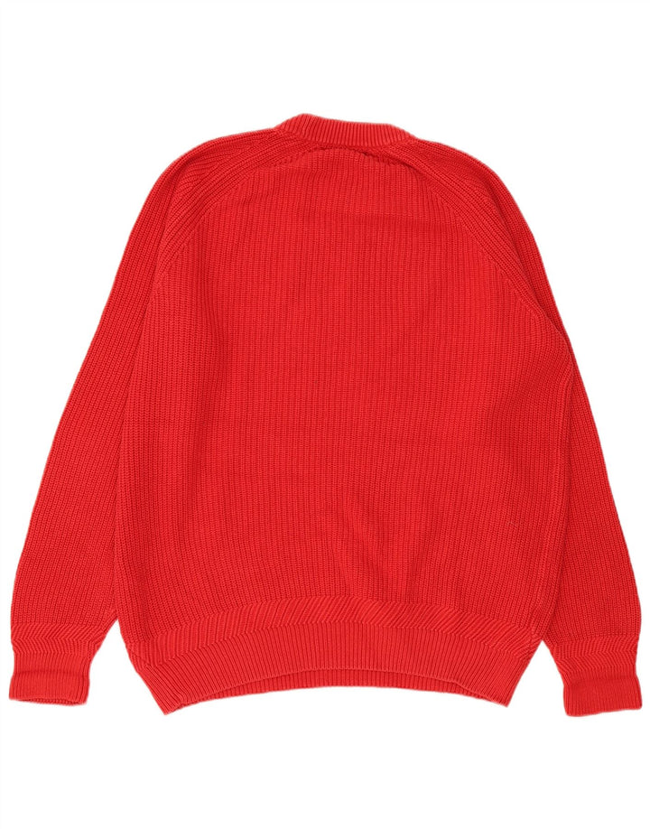 Fred Perry Pulover pentru bărbați cu gât roșu, bumbac XL