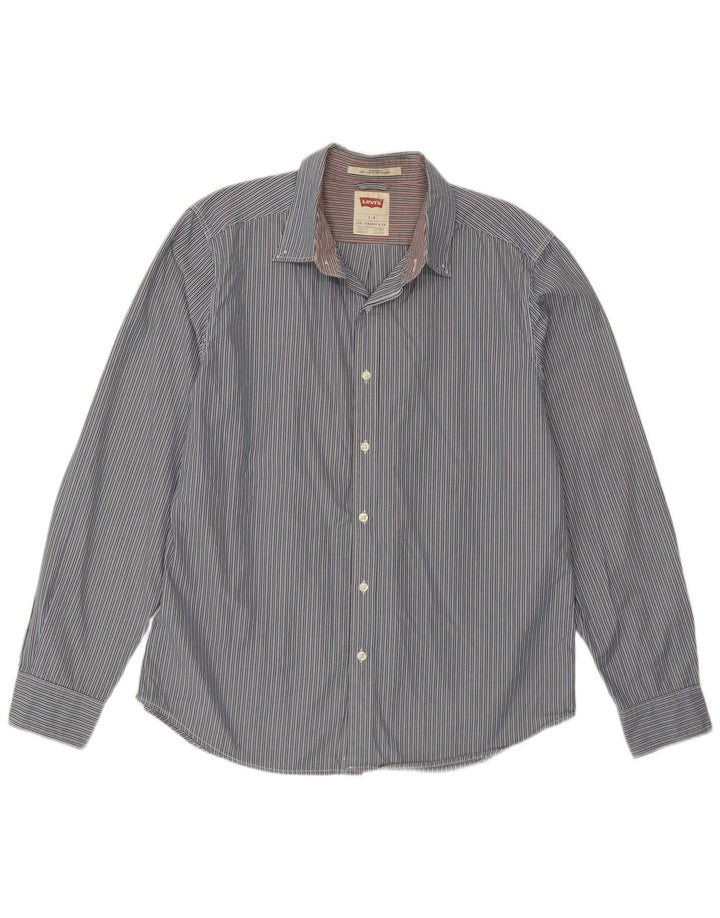 Cămașă Levi's Standard Fit pentru bărbați, cu dungi mari, albastre