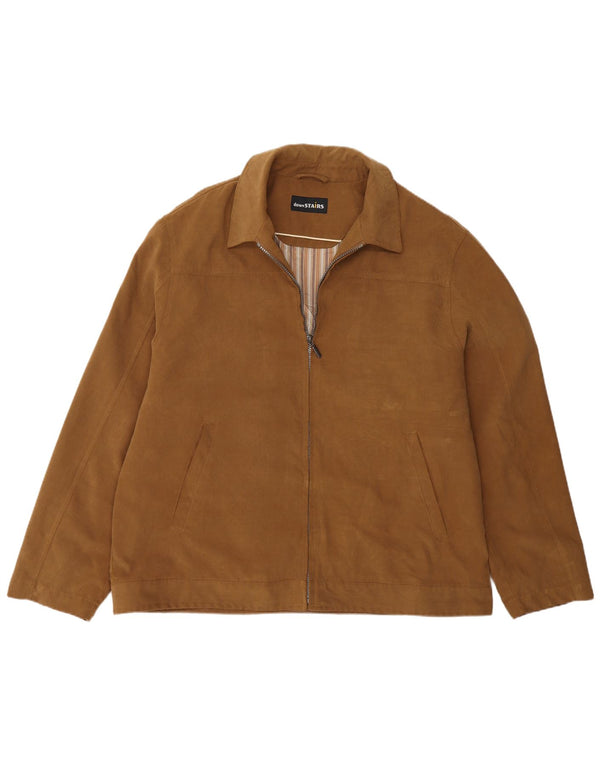 Bomber Vintage pentru bărbați UK 46 3XL Maro Poliester