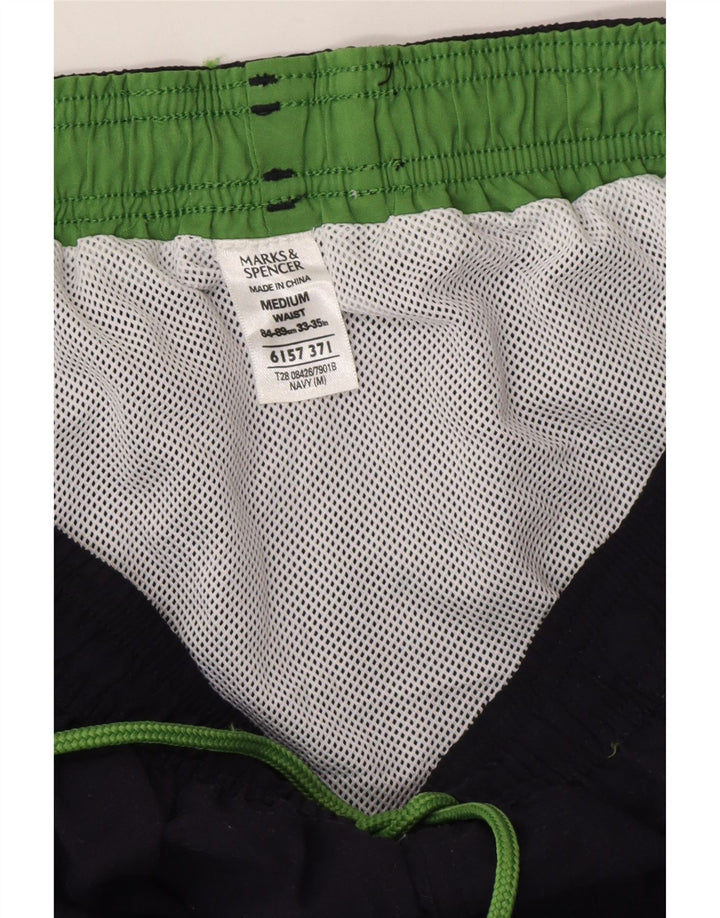 Pantaloni scurți de înot pentru bărbați Marks & Spencer, poliester mediu albastru bleumarin