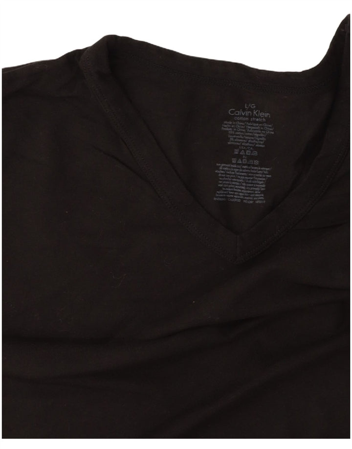 CALVIN KLEIN Tricou pentru bărbați Top mare din bumbac negru