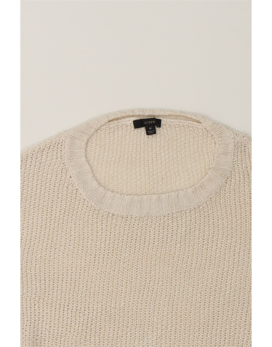 J. CREW Womens Oversized Boat Neck Jumper Sweater UK 14 Medium Off White Vintage J. Crew and Second-Hand J. Crew from Messina Hembry 