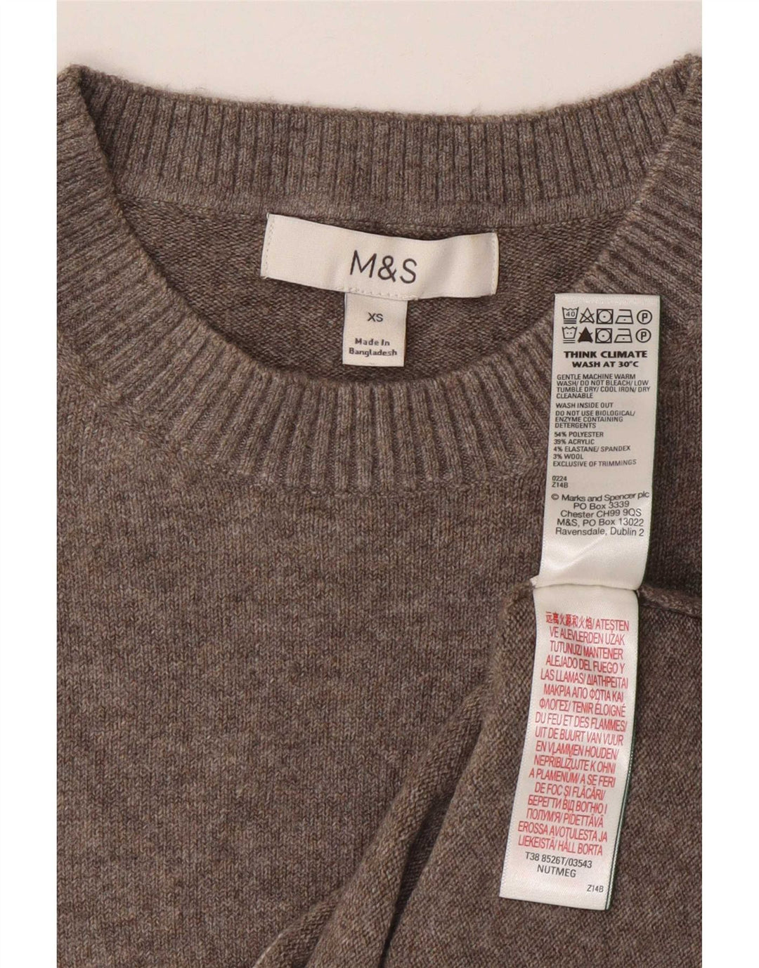 Marks & Spencer Womens Vest Tank Top UK 6 XS Poliester gri