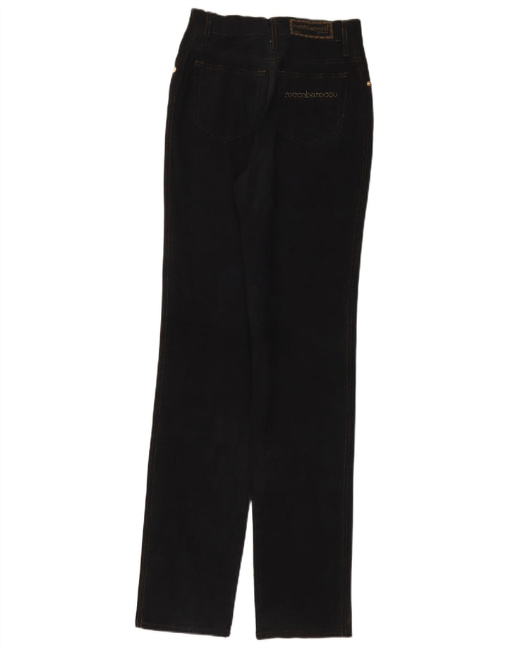 ROCCOBAROCCO Blugi conici pentru femei W27 L33 bumbac negru