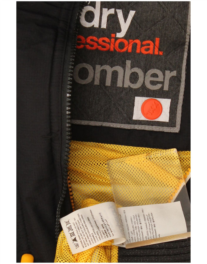 Jachetă bomber cu glugă Superdry Windbomber pentru femei UK 20 2XL Poliester negru