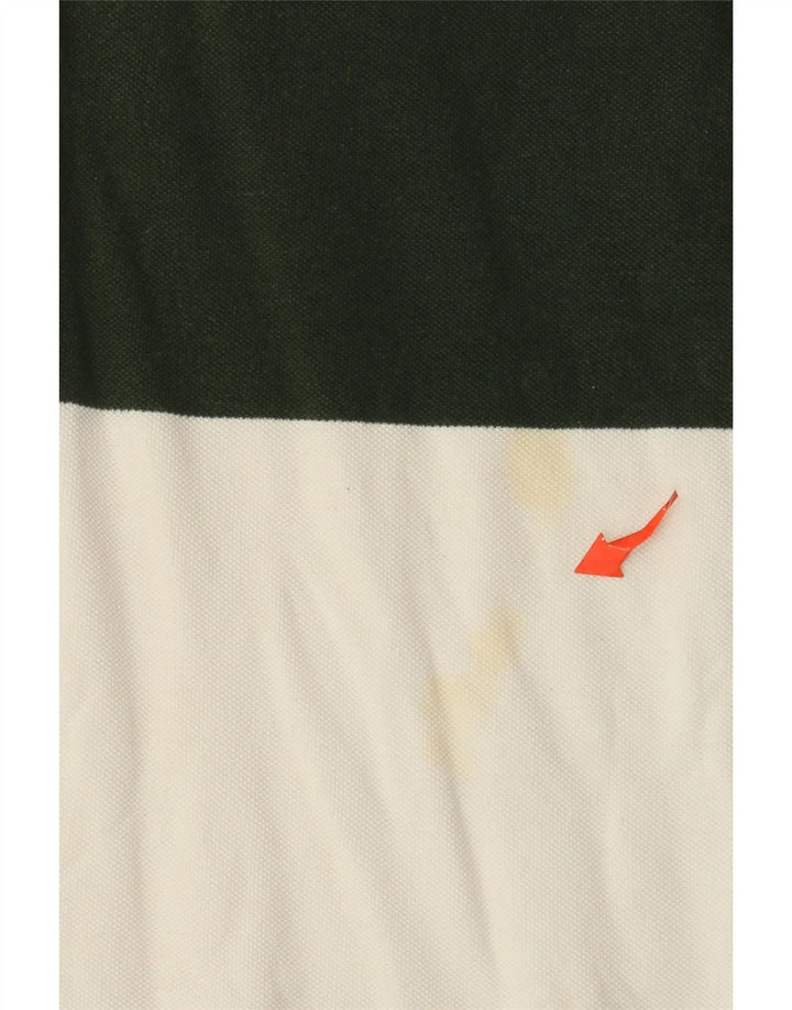 Cămașă polo Massimo Dutti pentru bărbați, bumbac cu dungi verzi mari