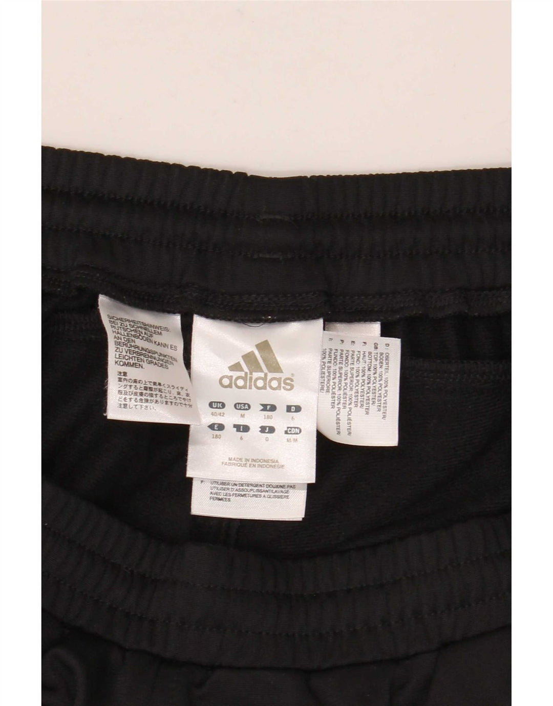 Pantaloni de trening Adidas pentru bărbați UK 40/42 Medium Black Colorblock Poliester