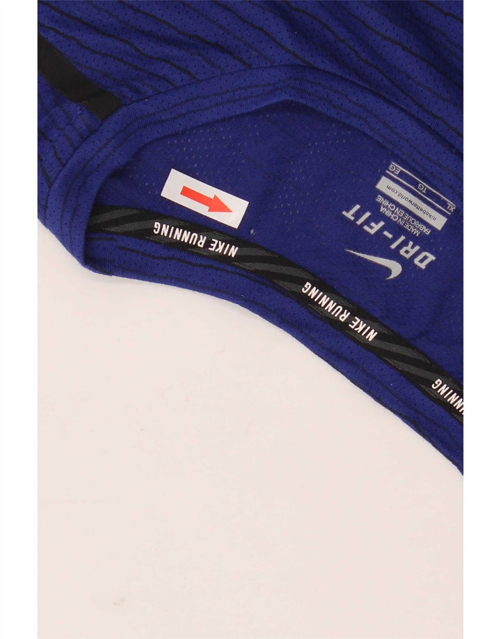 Tricou pentru bărbați Nike Dri Fit Top XL Bleumarin Poliester cu dungi