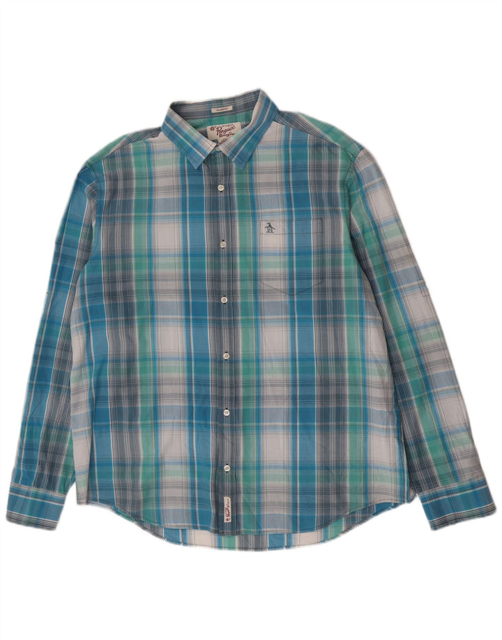 Cămașă pentru bărbați Penguin Classic Fit 2XL Blue Check