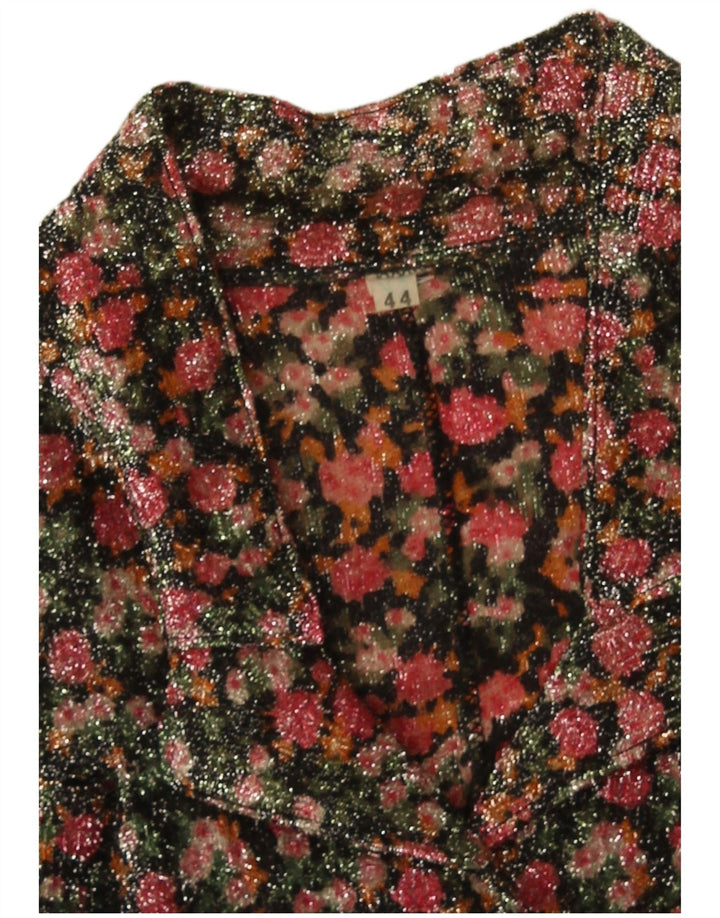 Bluză Cămașă Vintage Femei IT 44 Medium Multicolor Floral