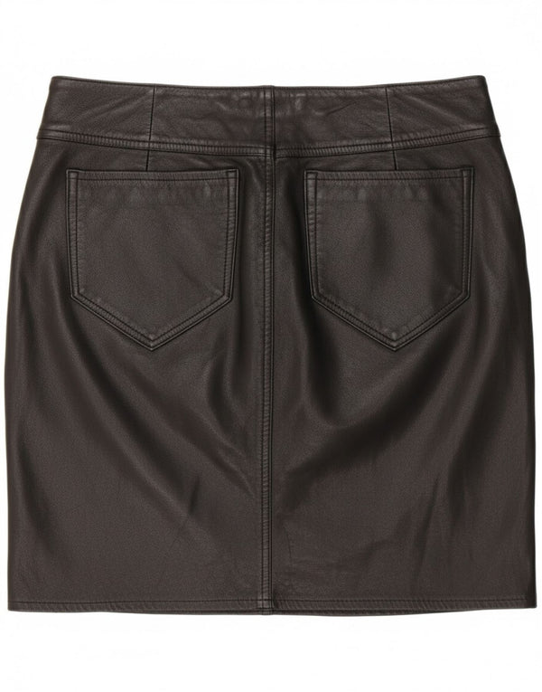 Fusta dreaptă pentru femei vintage cu talie joasă W32 mare neagră